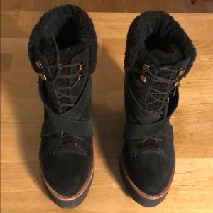 Coach Wedge Shearling Boots